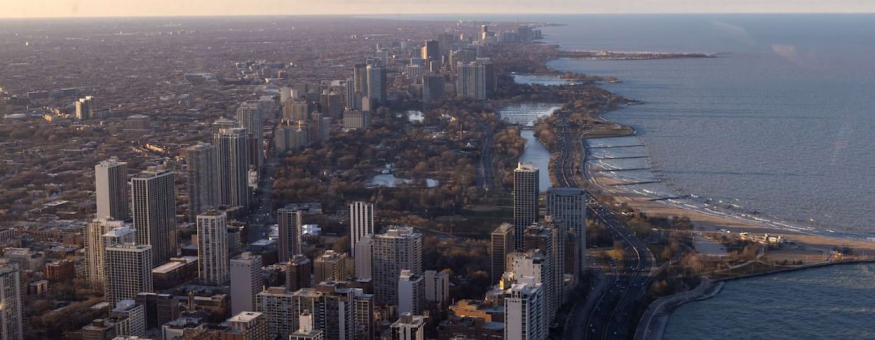 River North furnished apartments Chicago skyline